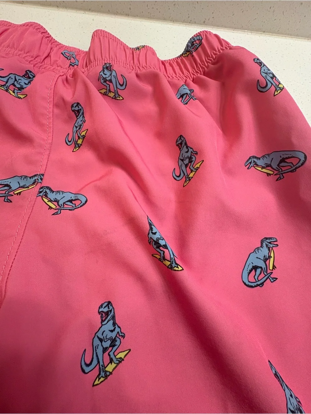 Hollister Pink Surfing Dinosaur Swim Trunks Size XS